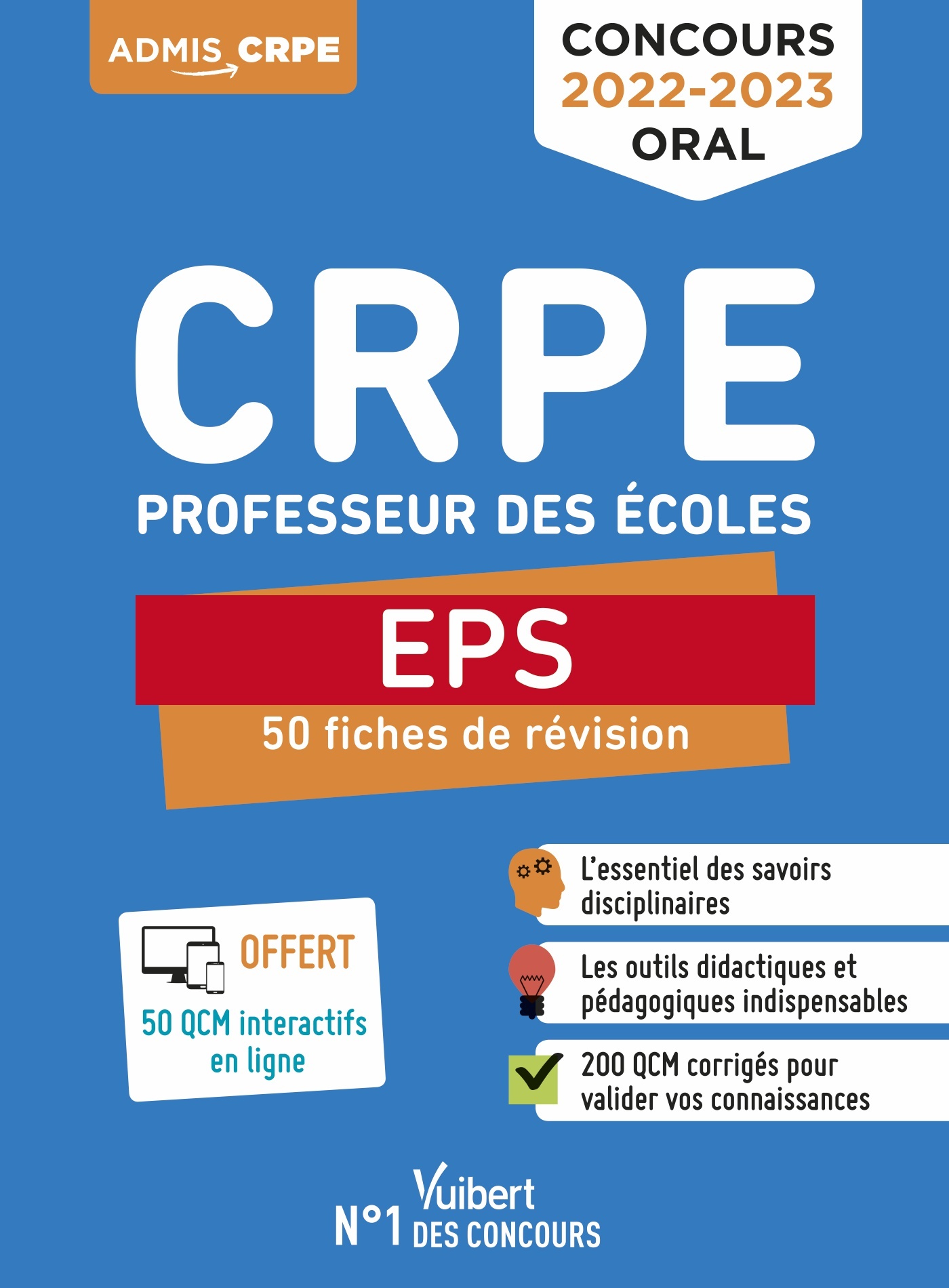 CRPE - Concours Professeur des écoles - EPS - 50 fiches de remise à niveau  | Vuibert